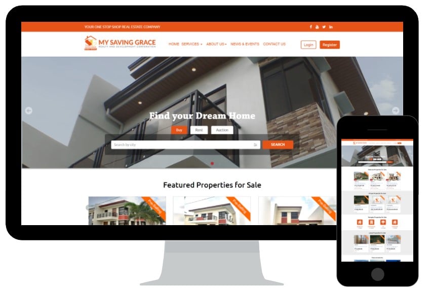 msg-homes.com property listing platform showing Philippine real estate for sale and auction