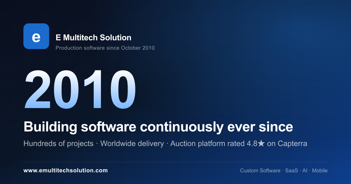 Custom Software, SaaS & AI Partner | E Multitech Solution
